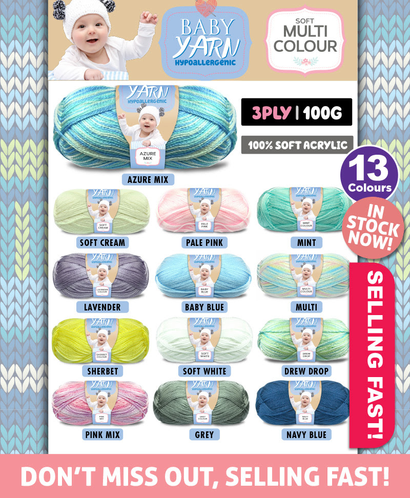 Soft Baby Yarn Multi Colour